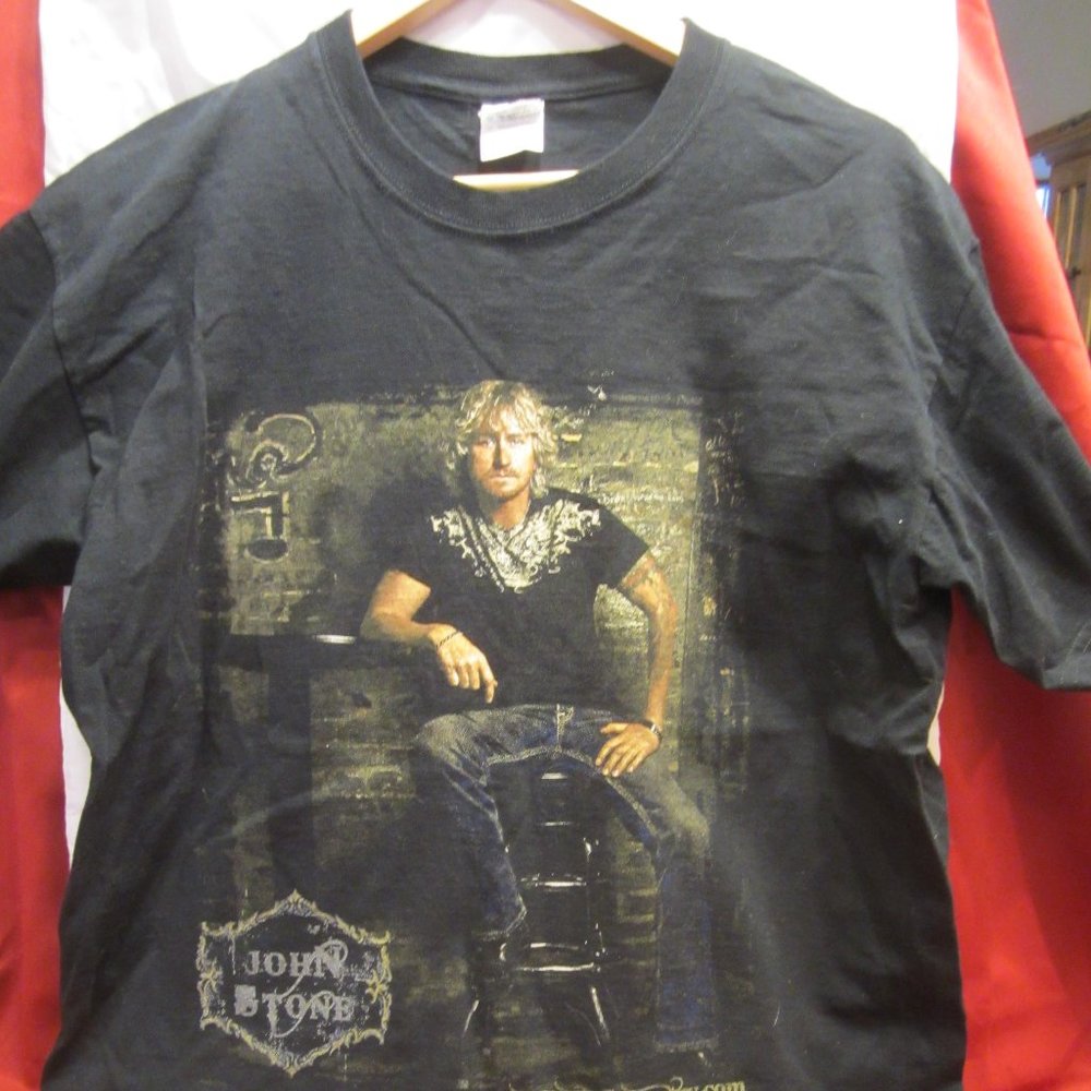 2014 JOHN STONE CRUISE SHIRT, FROM THE KID ROCK CRUISE, BLACK, LARGE